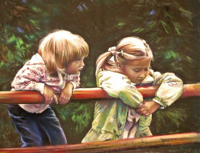 Peinture intitulée "L'Observatoire" par Christiane Plante, Œuvre d'art originale, Huile