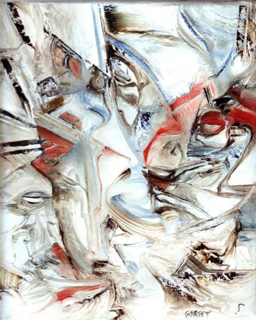 Pittura intitolato "Démons 3" da Christian Gorget, Opera d'arte originale, Olio