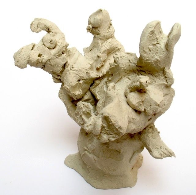 Sculpture intitulée "Chat, terre crue." par Christian Lopez, Œuvre d'art originale