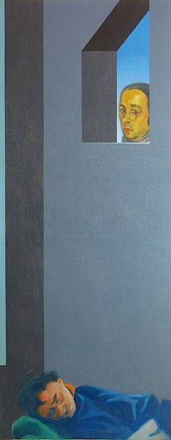 Painting titled "Visitation, huile/b…" by Christian Lopez, Original Artwork