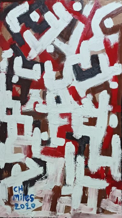 Painting titled "Expressionism Abstr…" by Christian Miles, Original Artwork, Lacquer