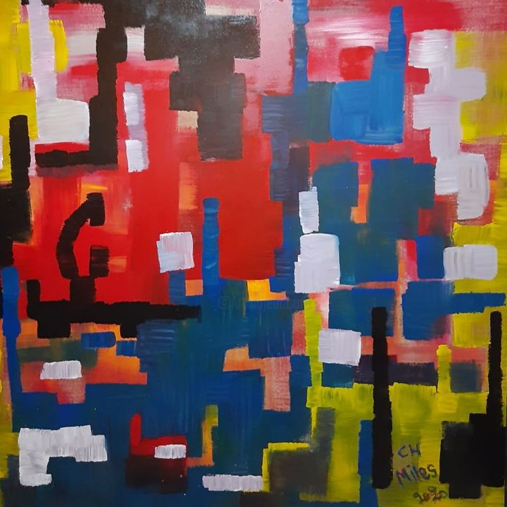 Painting titled "Expressionism Abstr…" by Christian Miles, Original Artwork, Lacquer