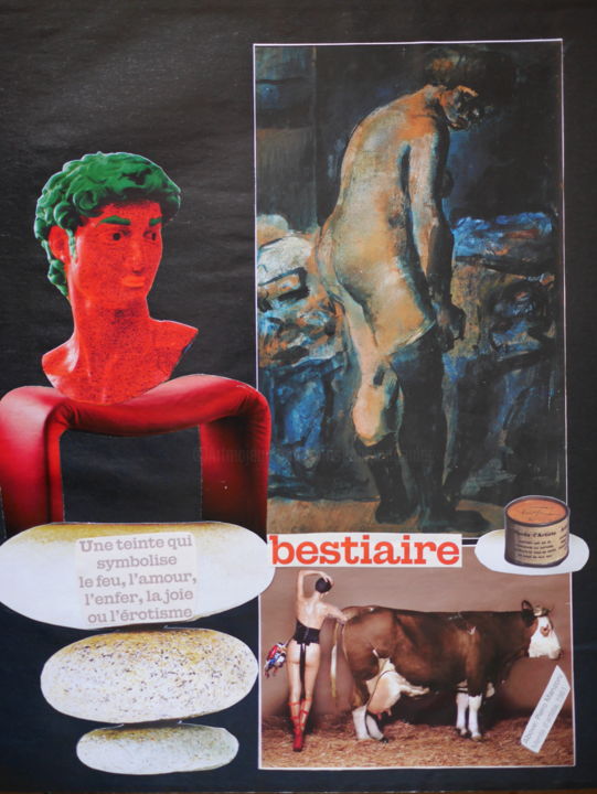 Collages titulada "vision du monde" por Christianmongenier ( L'Incompris ), Obra de arte original, Collages