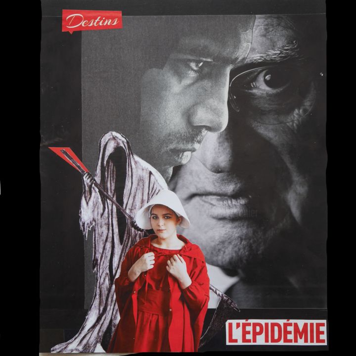 Collages intitulée "L'EPIDEMIE" par Christianmongenier ( L'Incompris ), Œuvre d'art originale, Collages