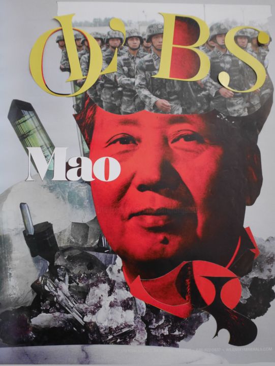 Collages intitolato "L'ESPRIT MAO" da Christianmongenier ( L'Incompris ), Opera d'arte originale, Collages
