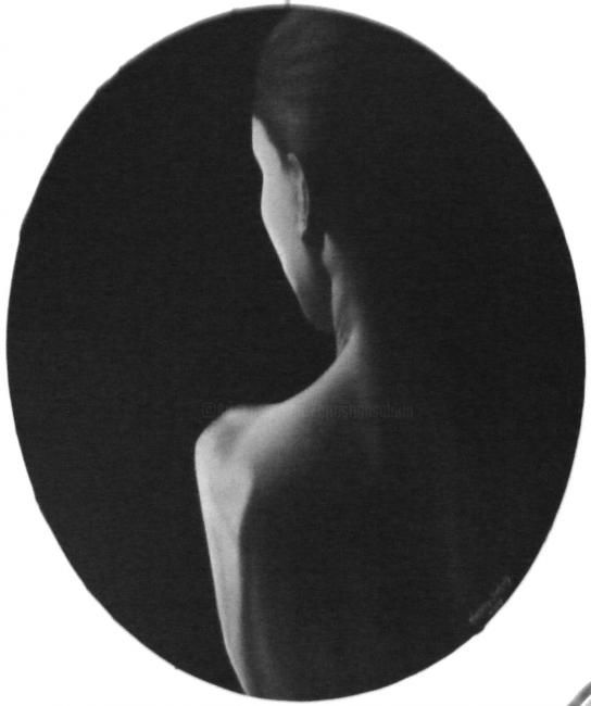 Pintura titulada "profil de femme de…" por Christian Salaun, Obra de arte original, Oleo
