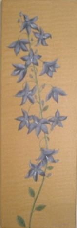 Painting titled "fleurs bleues" by Christian Salaun, Original Artwork