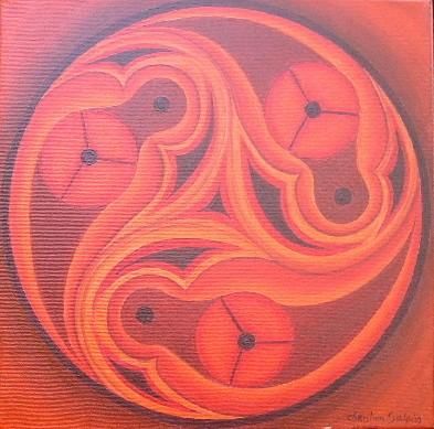 Peinture intitulée "triskell" par Christian Salaun, Œuvre d'art originale