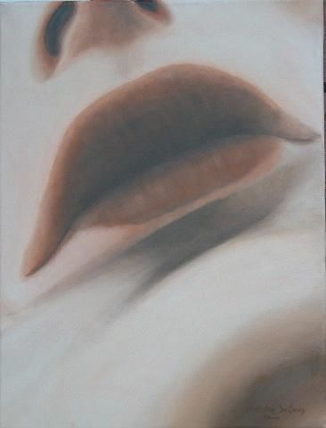 제목이 "levres de femme"인 미술작품 Christian Salaun로, 원작, 기름