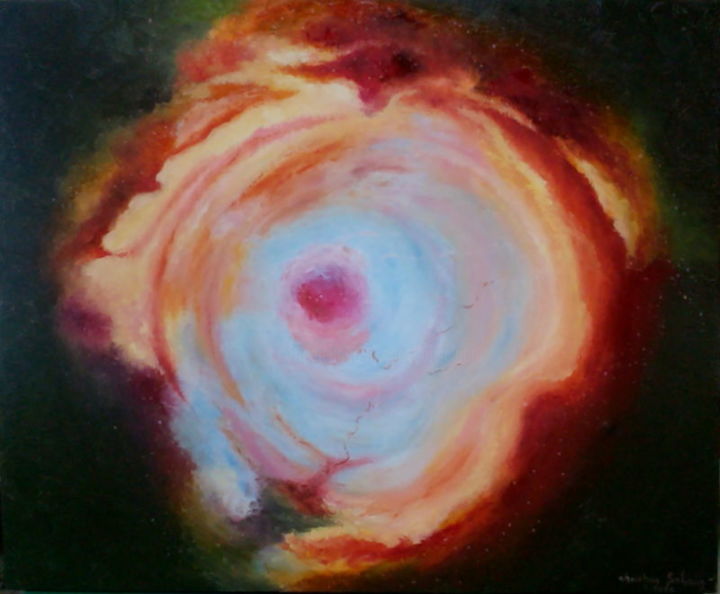 Malerei mit dem Titel "nebuleuse-1.jpg" von Christian Salaun, Original-Kunstwerk, Öl