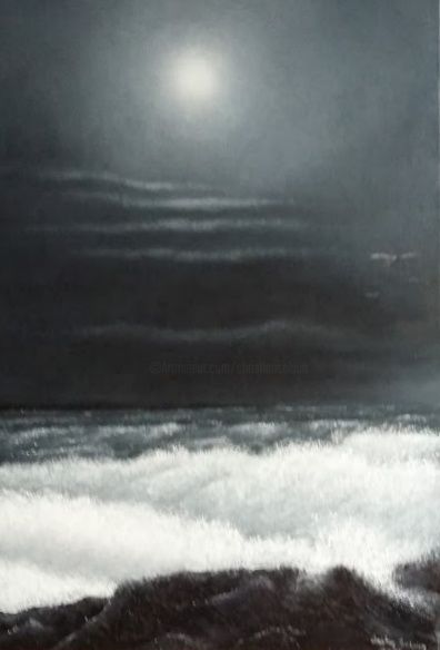 Peinture intitulée "pointe de la torche…" par Christian Salaun, Œuvre d'art originale, Huile
