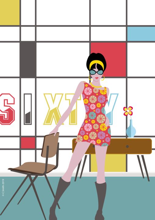 "sixty" başlıklı Dijital Sanat Christian Smith tarafından, Orijinal sanat, 2D Dijital Çalışma