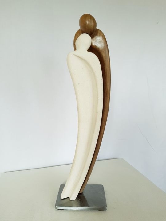 Sculptuur getiteld "Rencontre.jpg" door Christian Valette, Origineel Kunstwerk