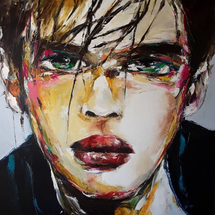 Painting titled "au masculin" by Christian Vey, Original Artwork
