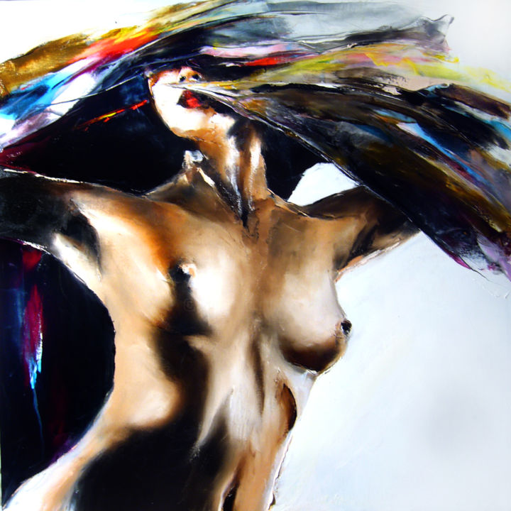 Peinture intitulée "voilage "ARTODAY"" par Christian Vey, Œuvre d'art originale, Huile