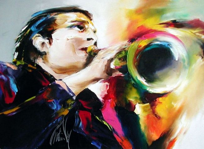 Peinture intitulée "couleur trompette/A…" par Christian Vey, Œuvre d'art originale
