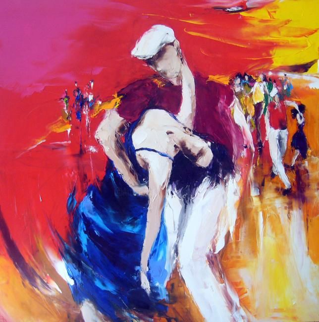 Painting titled "danseurs angelaking…" by Christian Vey, Original Artwork