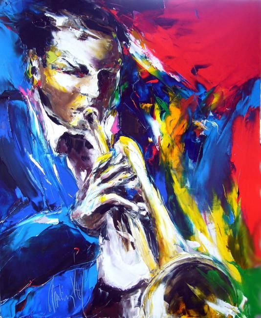 Pintura titulada "couleur jazz" por Christian Vey, Obra de arte original