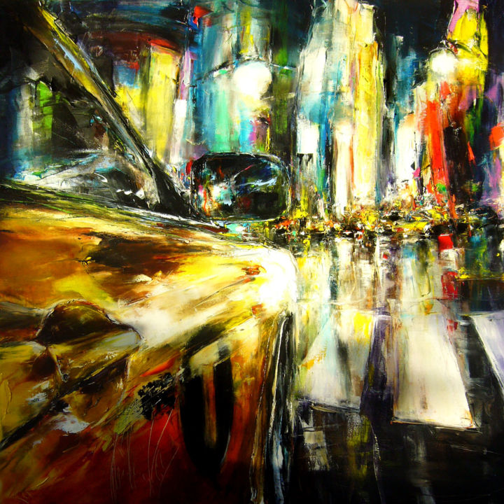 Картина под названием "NYC 1" - Christian Vey, Подлинное произведение искусства