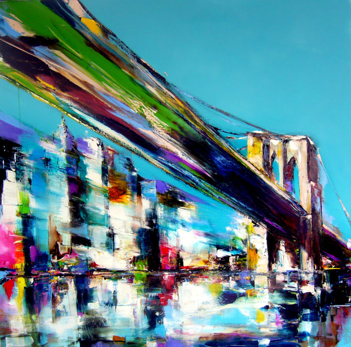 Painting titled "brooklyn" by Christian Vey, Original Artwork