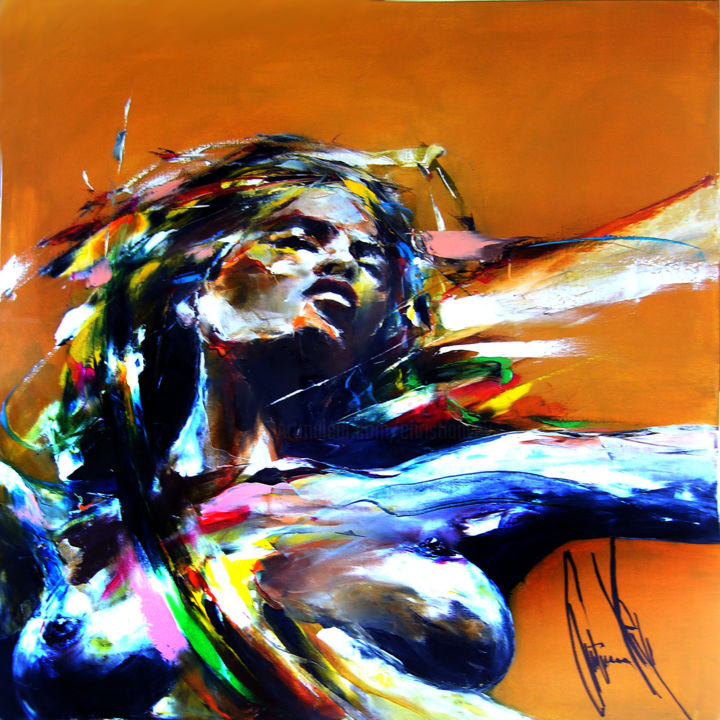 Painting titled "mouvement" by Christian Vey, Original Artwork