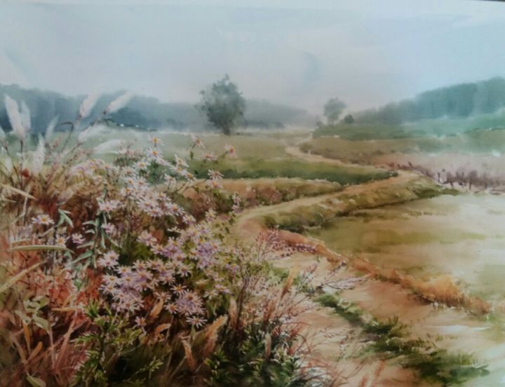 Painting titled "KIM JiYuung" by Christina Kim, Original Art,
