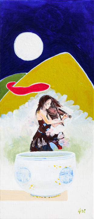 Painting titled "JANG Hayja" by Christina Kim, Original Artwork