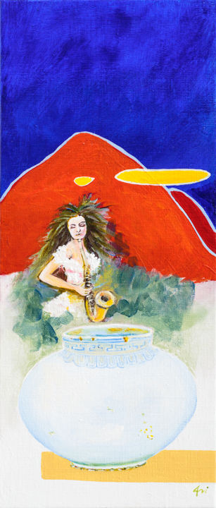 Painting titled "JANG Hayja" by Christina Kim, Original Artwork