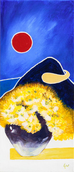 Pintura intitulada "JANG Hayja" por Christina Kim, Obras de arte originais