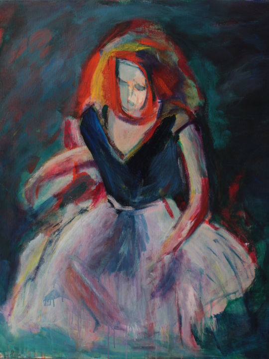 Pittura intitolato "Une danse...?" da Christine Albera, Opera d'arte originale, Acrilico