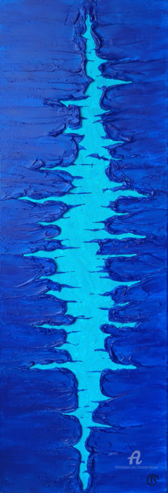 Painting titled "Brèche 3" by Christine Barone, Original Artwork, Acrylic Mounted on Wood Stretcher frame