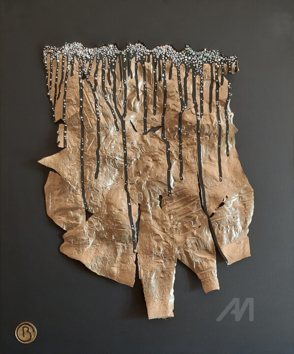 Peinture intitulée "Transcender l'exist…" par Christine Barone, Œuvre d'art originale, Bombe aérosol Monté sur Châssis