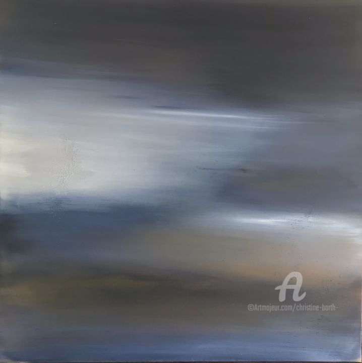 Peinture intitulée "The blue planet" par Barth Mroz Christine, Œuvre d'art originale, Acrylique