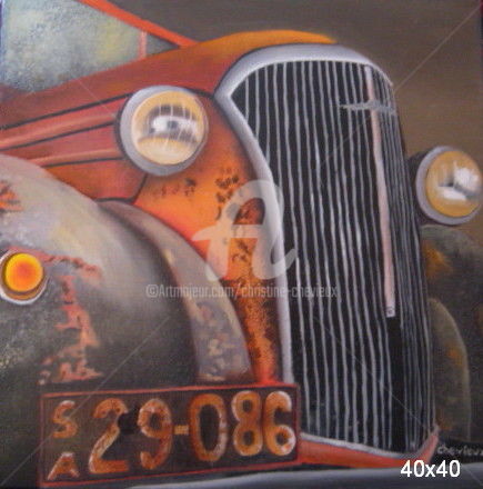 Painting titled "29086" by Christine Chevieux, Original Artwork, Oil