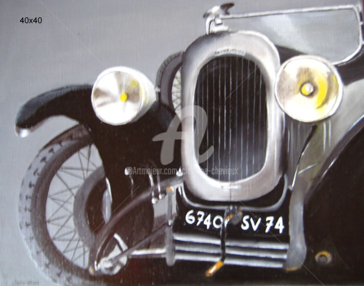 绘画 标题为“Vieille voiture” 由Christine Chevieux, 原创艺术品, 油