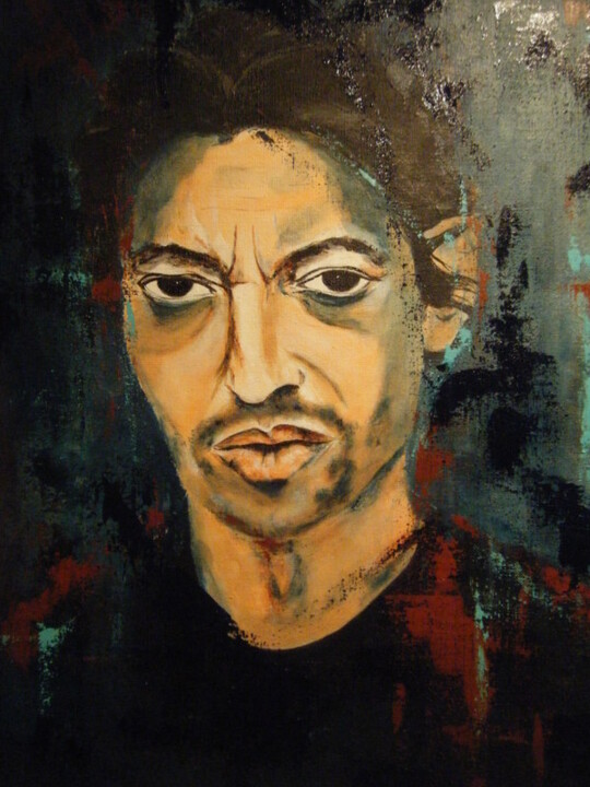 Peinture intitulée "Gainsbourg" par Christine Durand, Œuvre d'art originale, Acrylique
