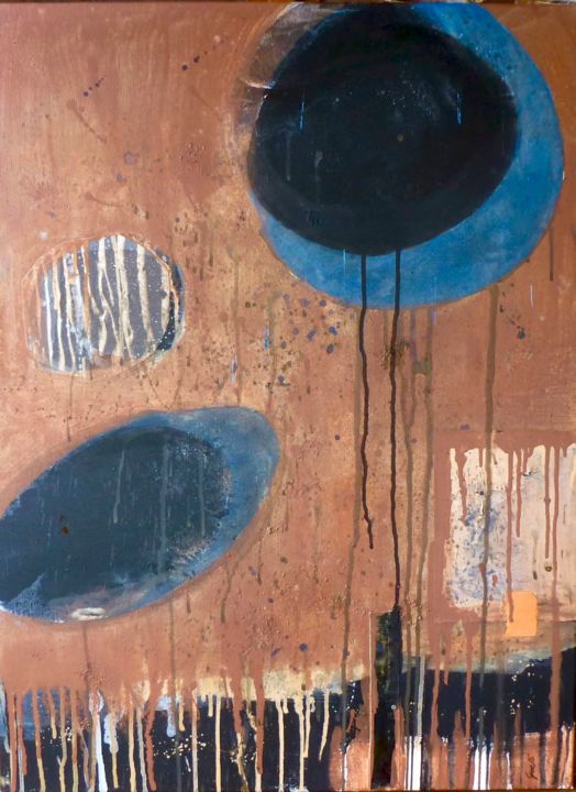 Schilderij getiteld "ballon.jpg" door Christine Goetti, Origineel Kunstwerk, Acryl