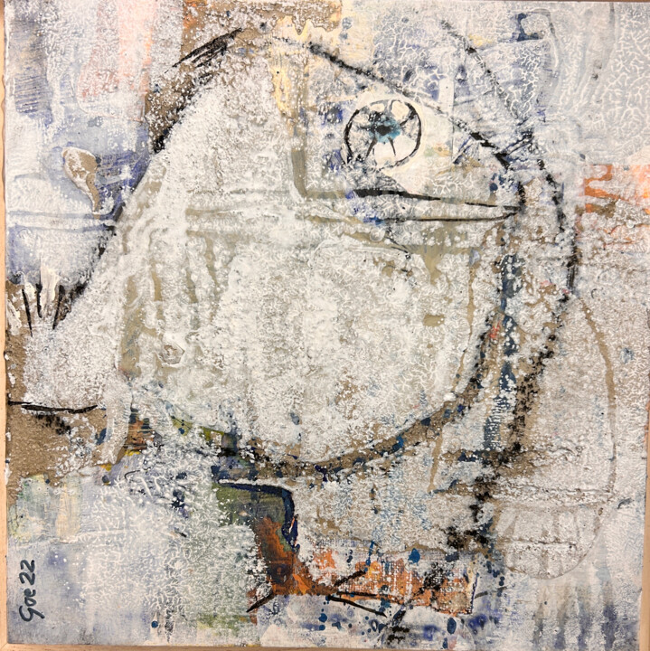 Картина под названием "Vogel" - Christine Goetti, Подлинное произведение искусства, Акрил Установлен на картон