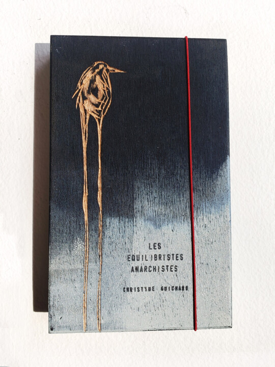 Gravures & estampes intitulée "Les équilibristes a…" par Christine Guichard, Œuvre d'art originale, Gravure