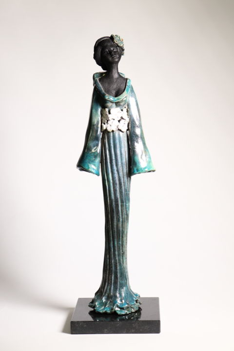 Sculpture titled "SEIKO" by Christine Lavoute, Original Artwork, Ceramics