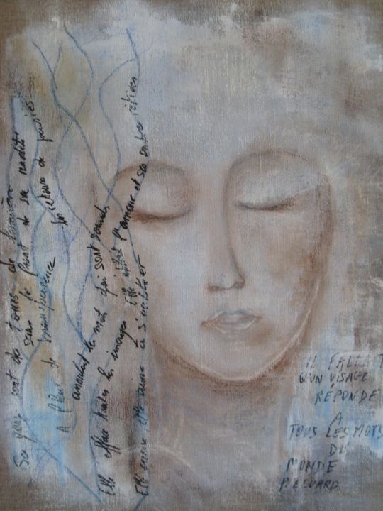 Peinture intitulée "rêverie  inspiré pa…" par Christine Leger, Œuvre d'art originale