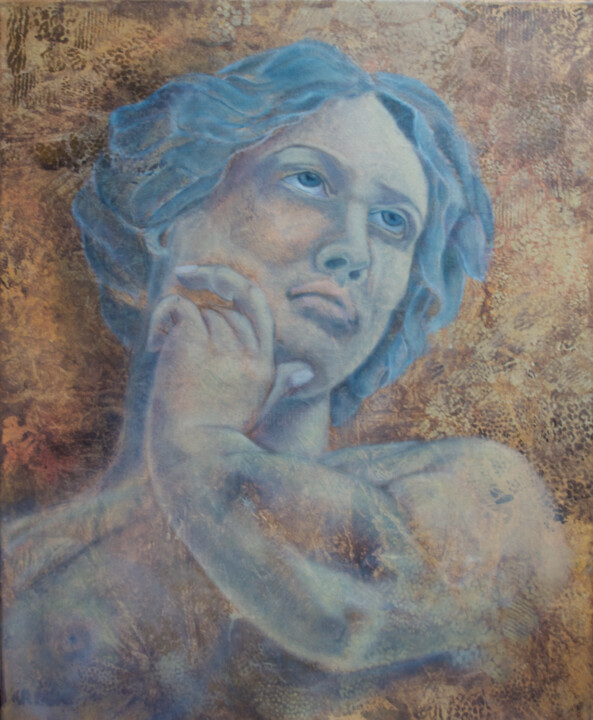 Painting titled ""Réflexion"" by Christine Mamet, Original Artwork