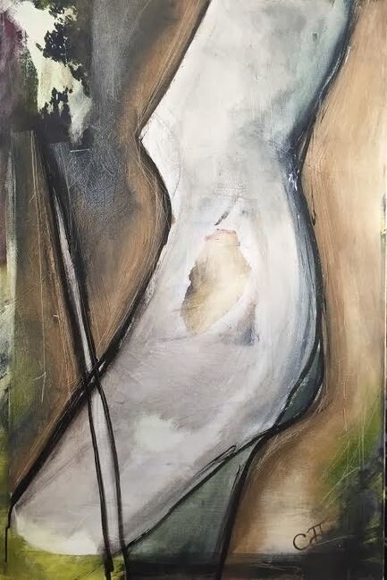 Картина под названием "Silhouette" - Christine Nadeau, Подлинное произведение искусства, Акрил