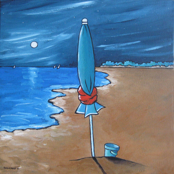 Painting titled "Le seau / The bucke…" by Christine Paquereau, Original Artwork, Acrylic