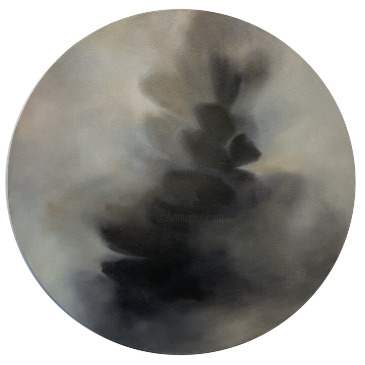 제목이 "Schweigen 2"인 미술작품 Christine Schön로, 원작, 기름 나무 들것 프레임에 장착됨
