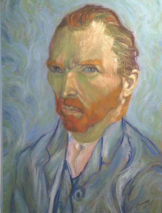 Painting titled "Vincent Van Gogh pa…" by Christine Barreau, Original Artwork, Pastel