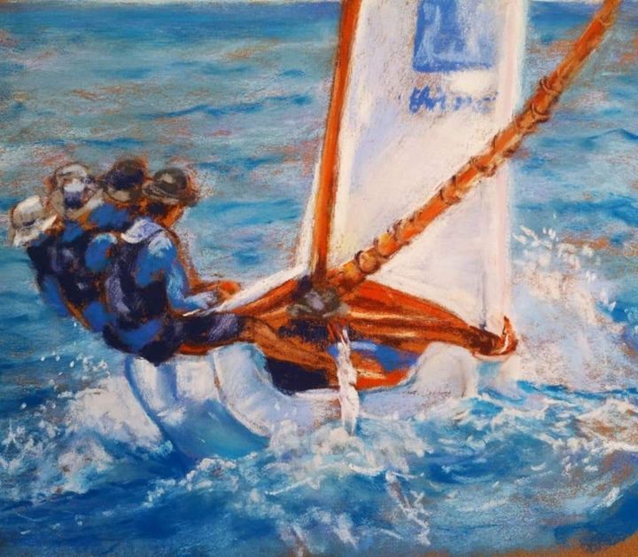 Peinture intitulée "Madinina Yoles" par Christine Barreau, Œuvre d'art originale, Pastel