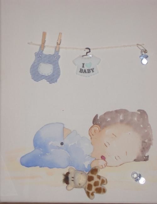 Peinture intitulée "Bébé 1" par Christine Bousquet, Œuvre d'art originale, Huile