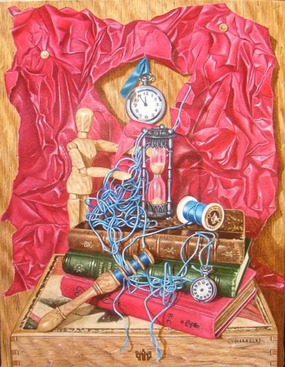 Peinture intitulée "Au fil du Temps" par Christine Hardelay, Œuvre d'art originale,