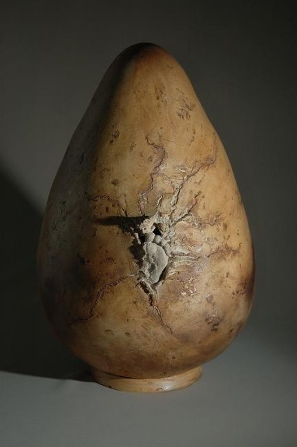 Sculpture intitulée "Eggs" par Christine Lambert, Œuvre d'art originale, Terre cuite